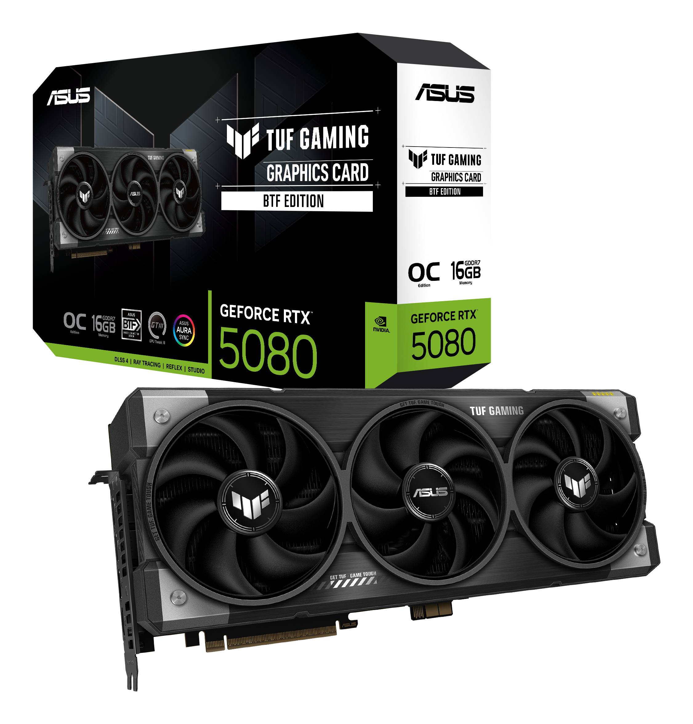 ASUS TUF GeForce RTX 5080 OC GDDR7 BTF GAMING 2xHDMI 3xDP 16.384 MB