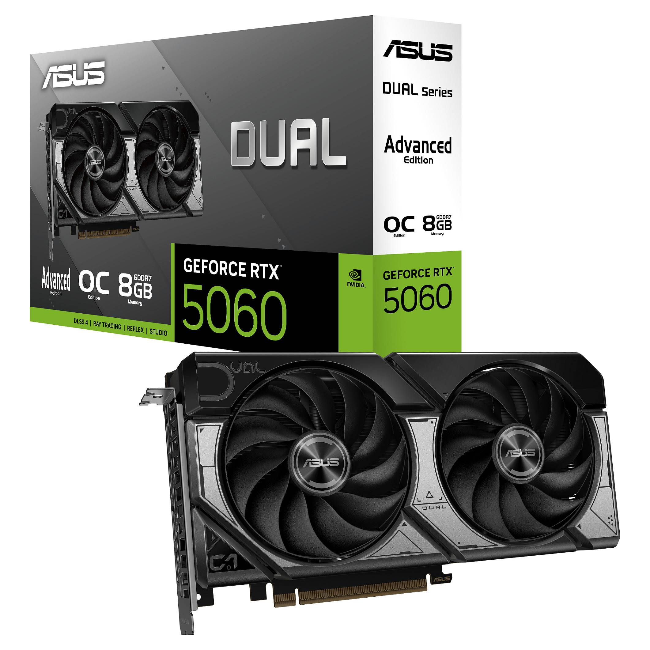 ASUS Dual GeForce RTX 5060 8GB GDDR7 OC Edition Advanced