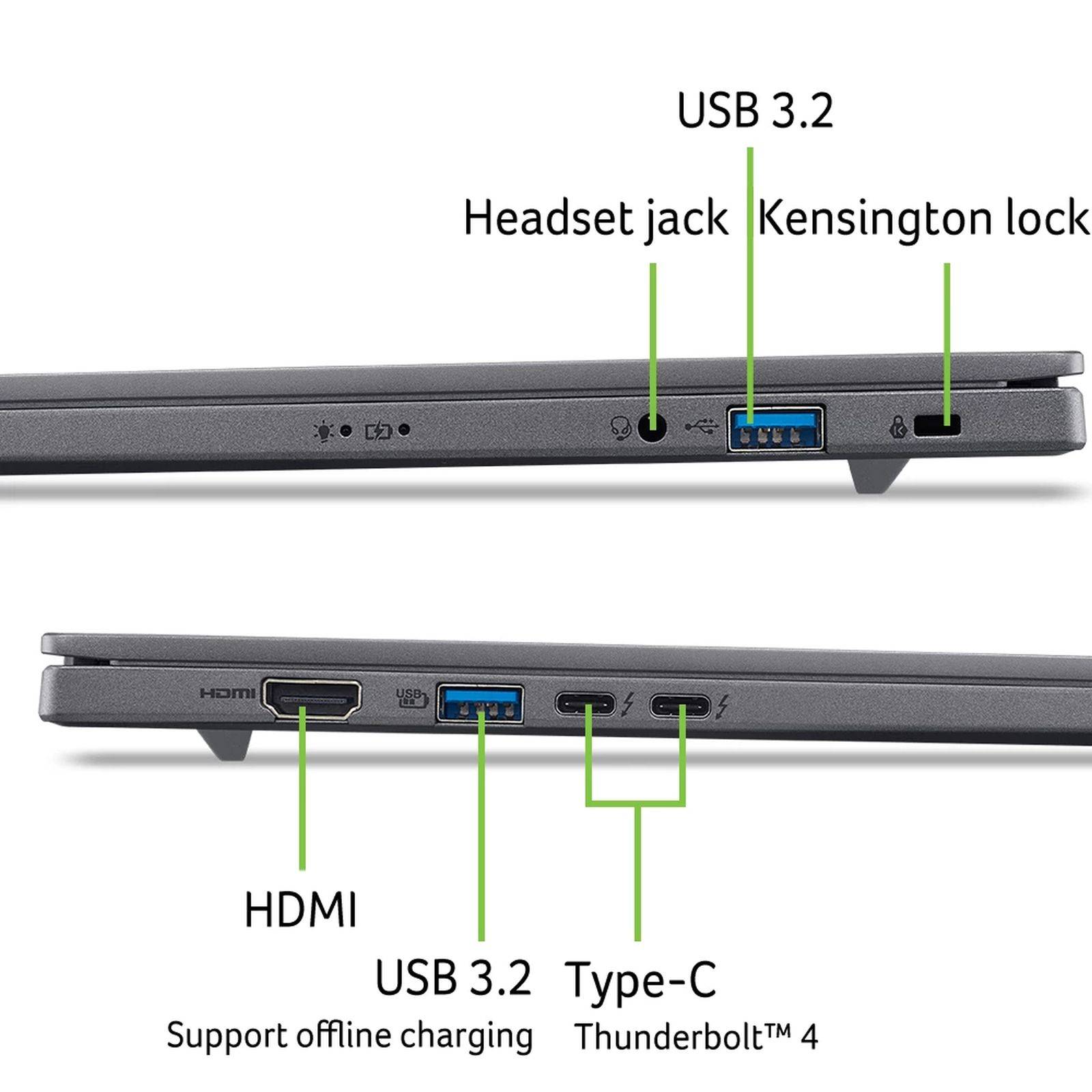 Acer Aspire 16 U9-386H 16 512 A16-I71M-96Q0 W11H Multimedia-Technik Notebooks