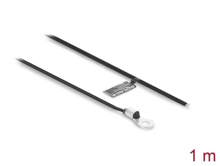 Delock Temperaturfühler-Kabel M4 mit 2 x offenen Kabelenden XLPE flach B25/50 3