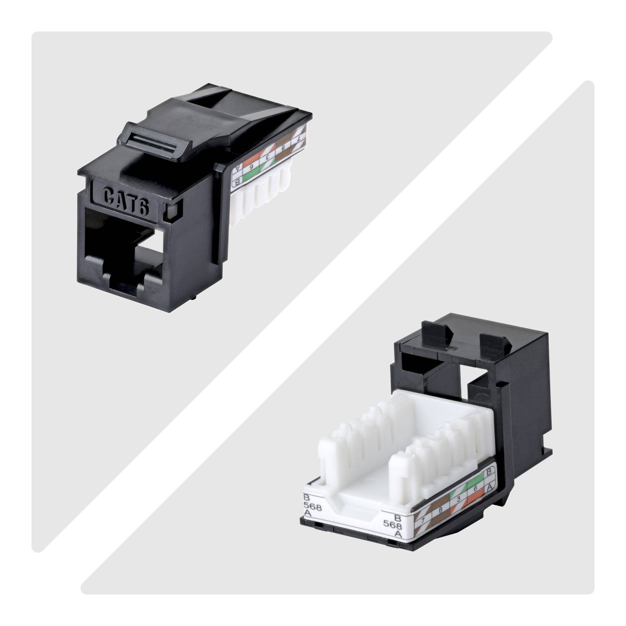 StarTech.com Cat6 Keystone Jack 24-Pack 90-Deg 110 - Netzwerk - CAT 6
