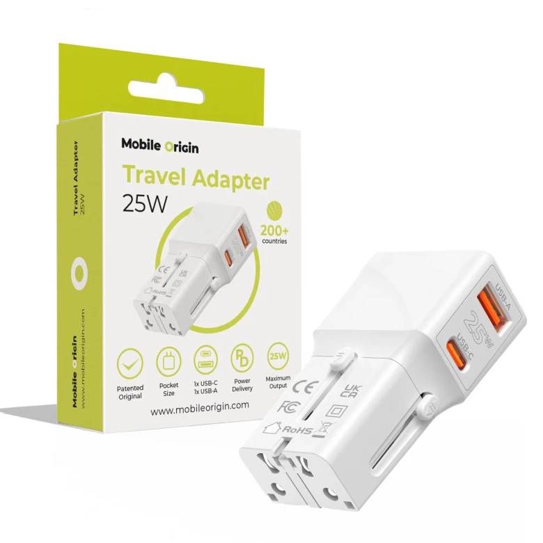 MOBILE ORIGIN TAD25-2P-WHT, Drinnen, AC, USB, 12 V, Weiß