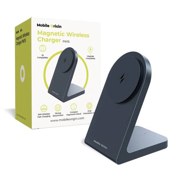 MOBILE ORIGIN MO-MWCH-PW15, Drinnen, USB, Kabelloses Aufladen, Schwarz