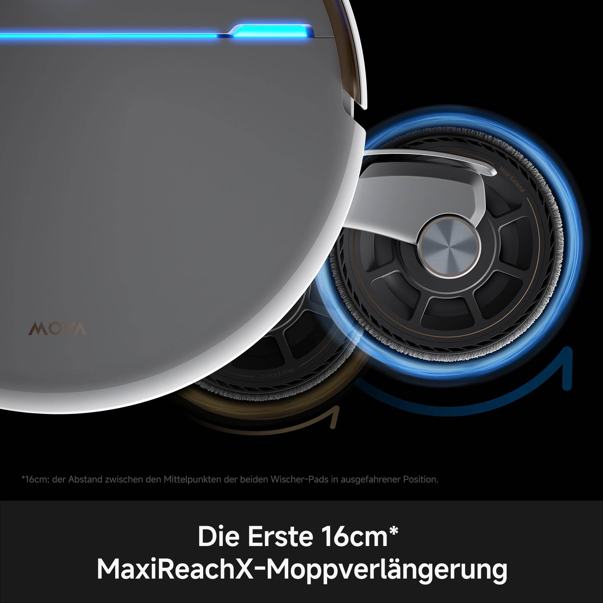 MOVA V70 Ultra Complete, Beutellos, Weiß, Rund, Ladend, Purification, Mop washing, 4 l, 3.5 l
