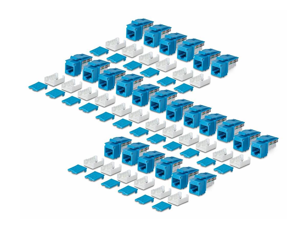 Cat6 Keystone Jack Modul, 24er-Pack RJ45 Ethernet Keystone Buchse, UTP Cat6 Wand