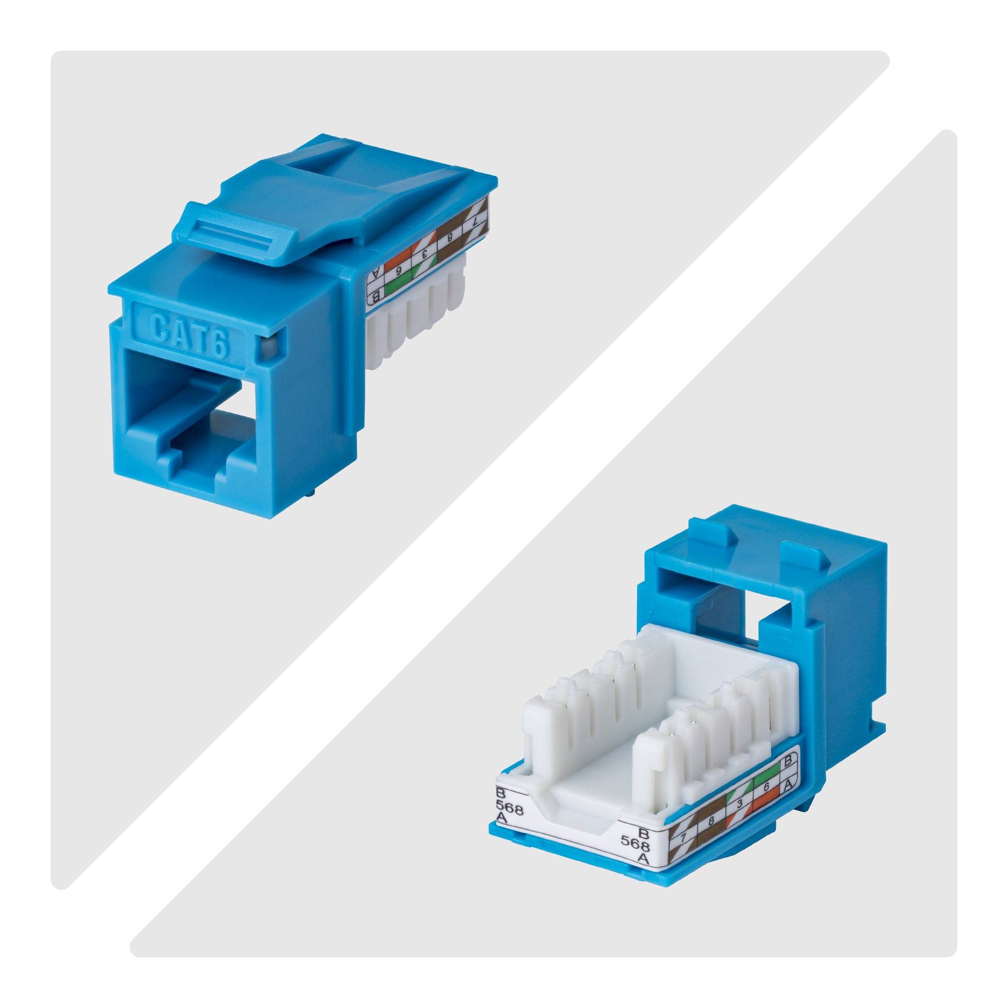 Cat6 Keystone Jack Modul, 24er-Pack RJ45 Ethernet Keystone Buchse, UTP Cat6 Wand