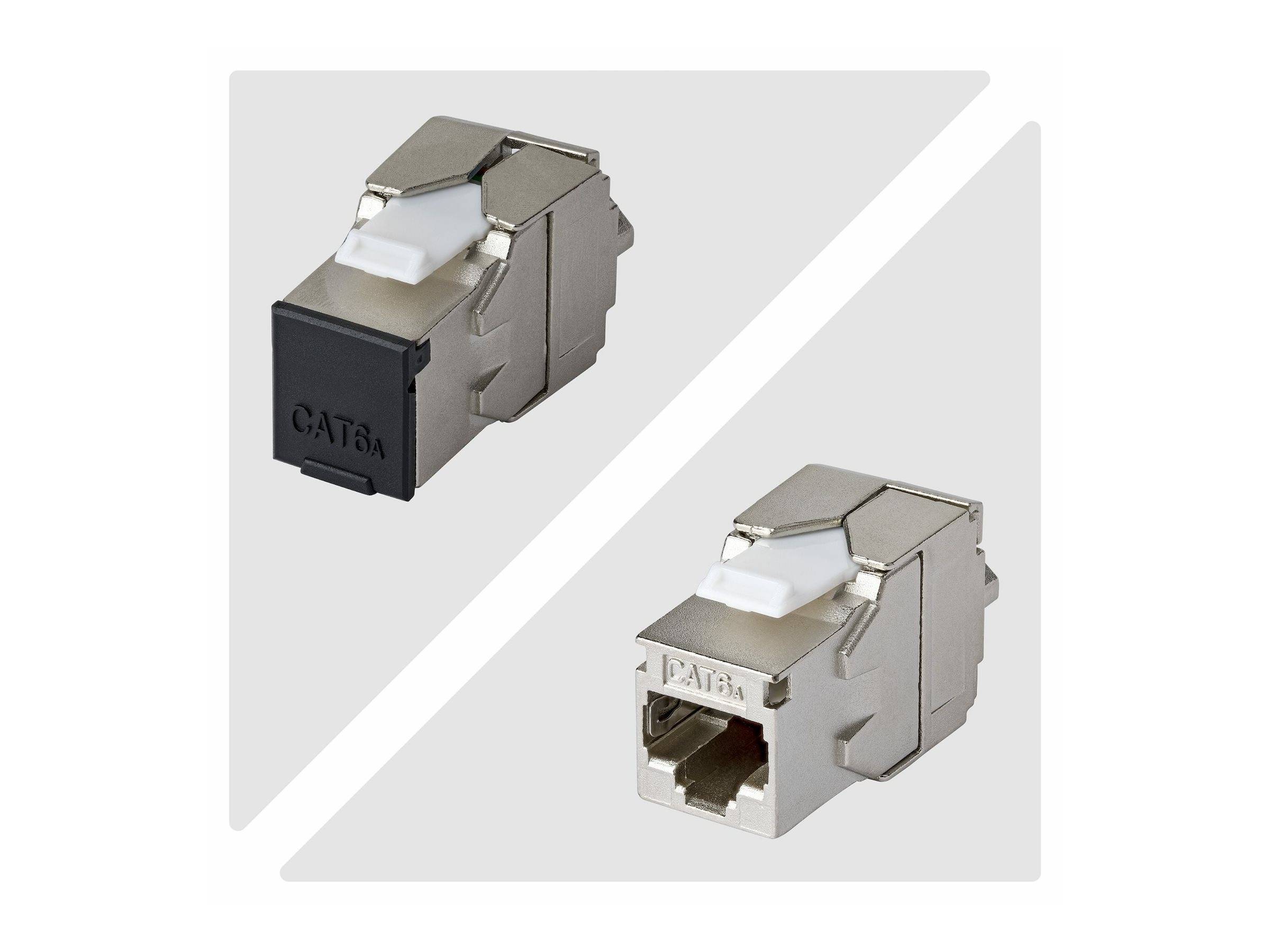 StarTech.com Cat6a Keystone Jack 10-Pack 180-Deg - Netzwerk - CAT 6a