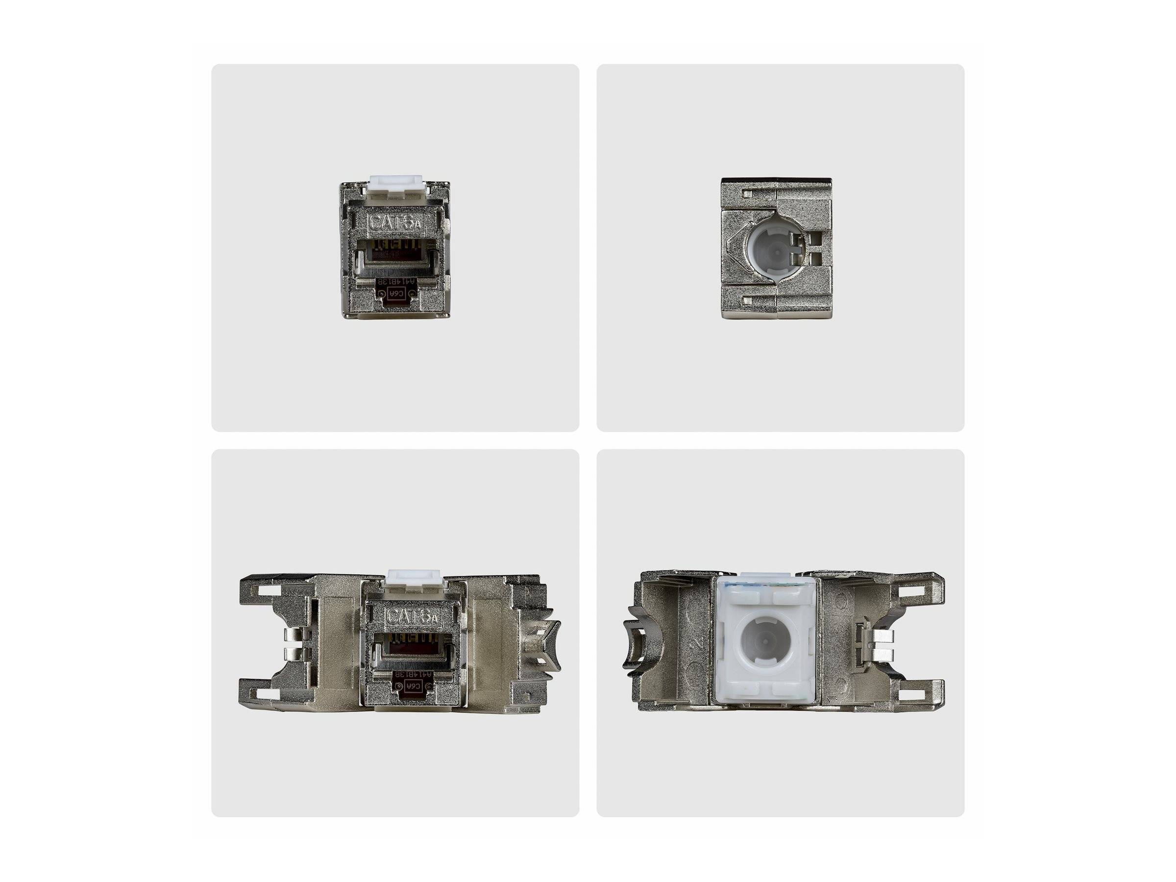 StarTech.com Cat6a Keystone Jack 10-Pack 180-Deg - Netzwerk - CAT 6a