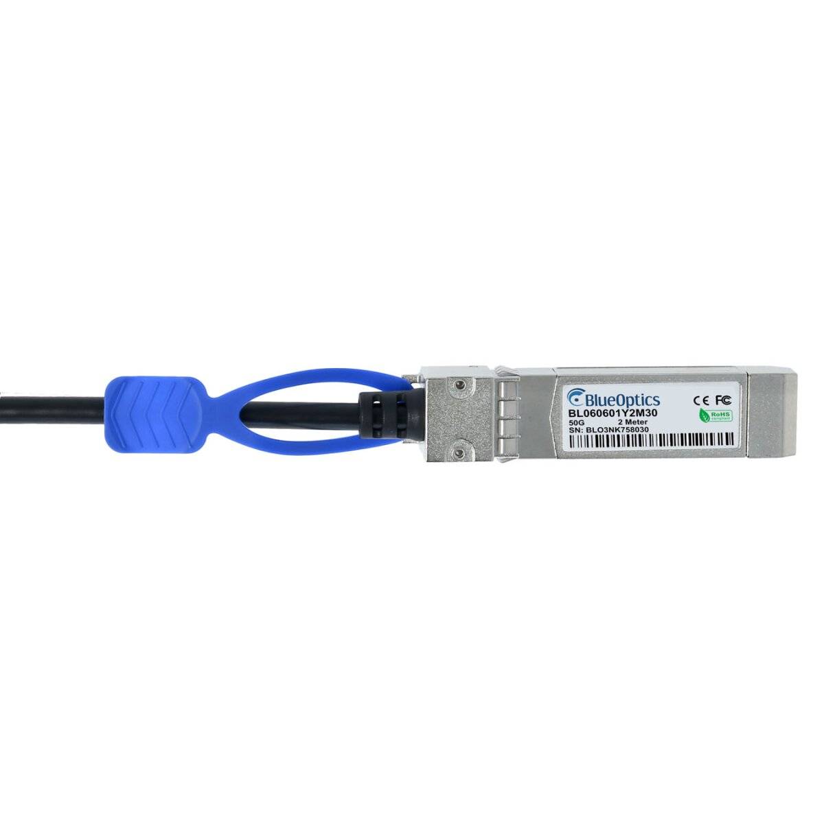 BlueOptics Alcatel-Lucent SFP-50G-C0.5M BlueLAN 50GBASE-CR passives SFP56 auf SFP56 Direct Attach Kabel, 0.5 Meter