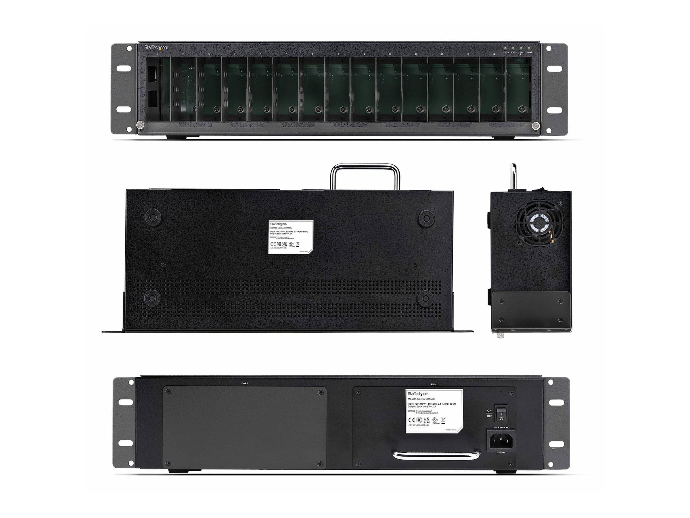 STARTECH 15-Slot Medienkonvertergehäuse Server, Storage & USV Server-, Speicher- und USV-Zubehör