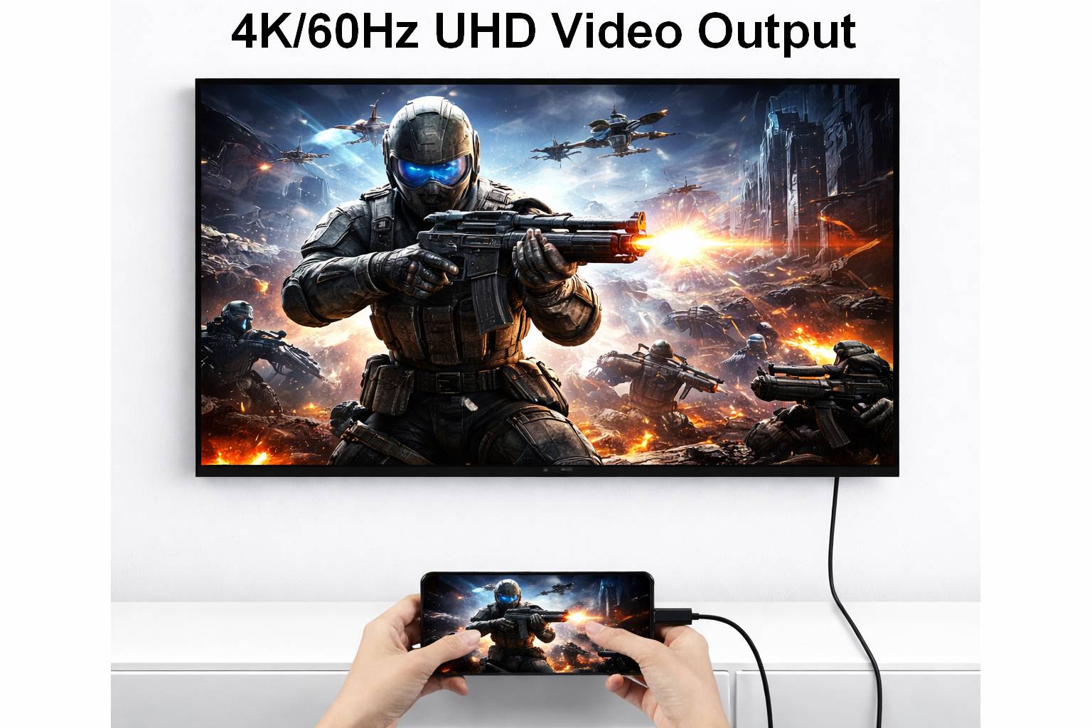 Equip Adapter USB-C->USB-C+HDMI PD100W 4K/ 60Hz 3.00m Alu.
