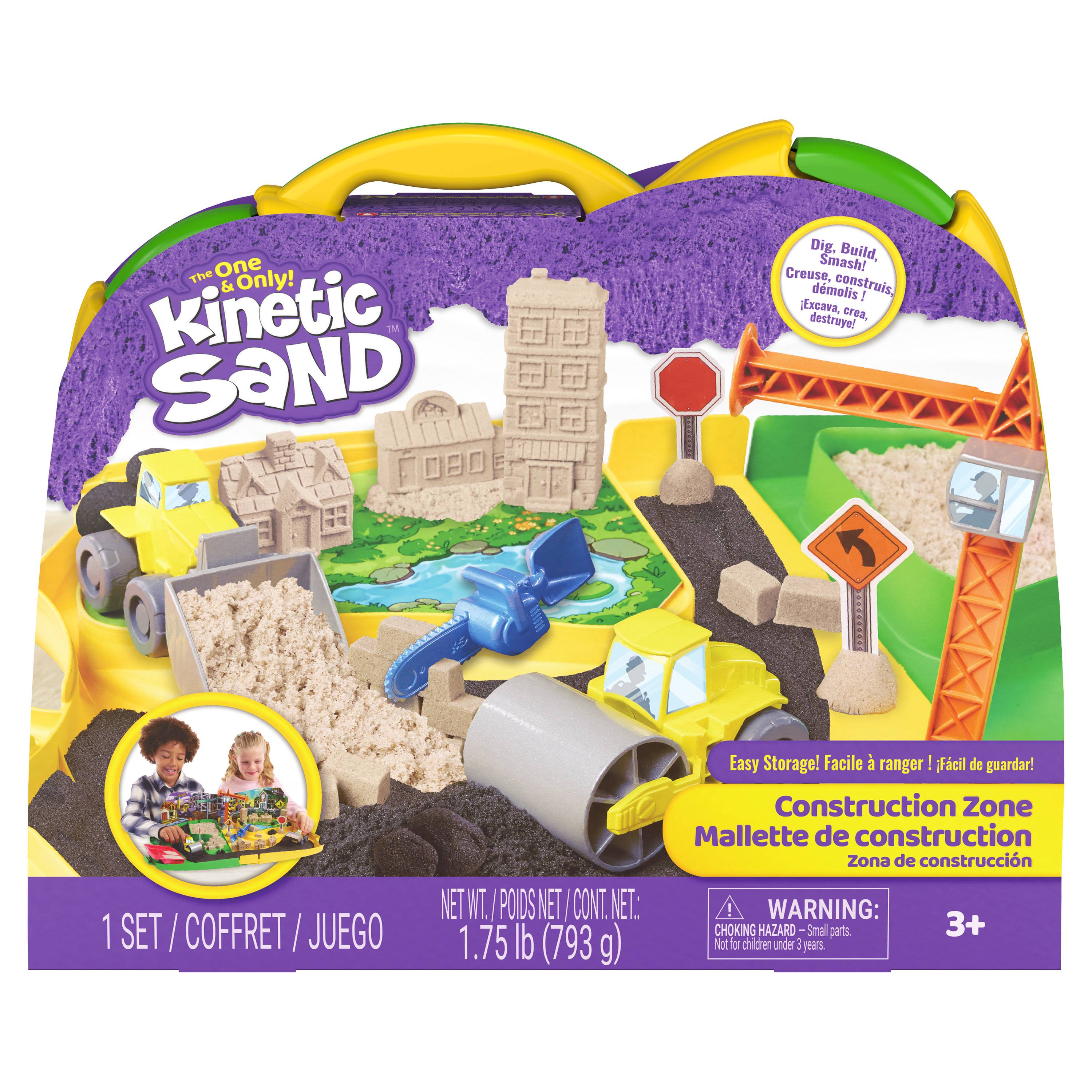 Spin Master Kinetic Sand Deluxe Baustellen-Koffer, Mehrfarbig, Junge/Mädchen, 3 Jahr(e), Kunststoff, CE, 1,13 kg
