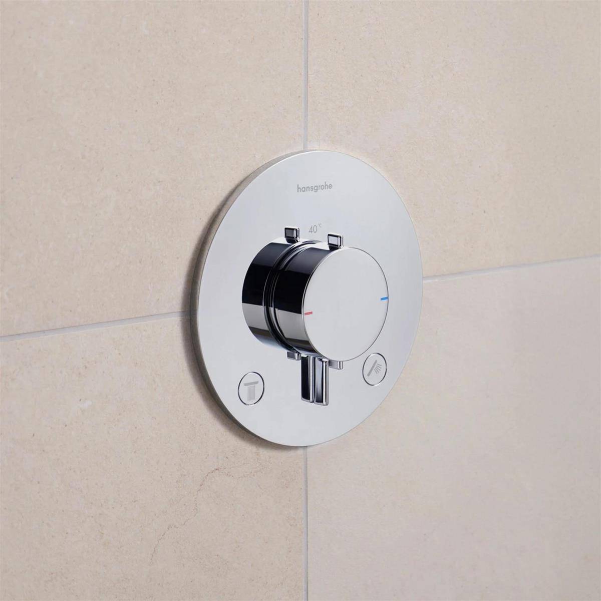 hansgrohe Ecostat Comfort S Thermostat Unterputz für 2 Verbraucher, Chrom