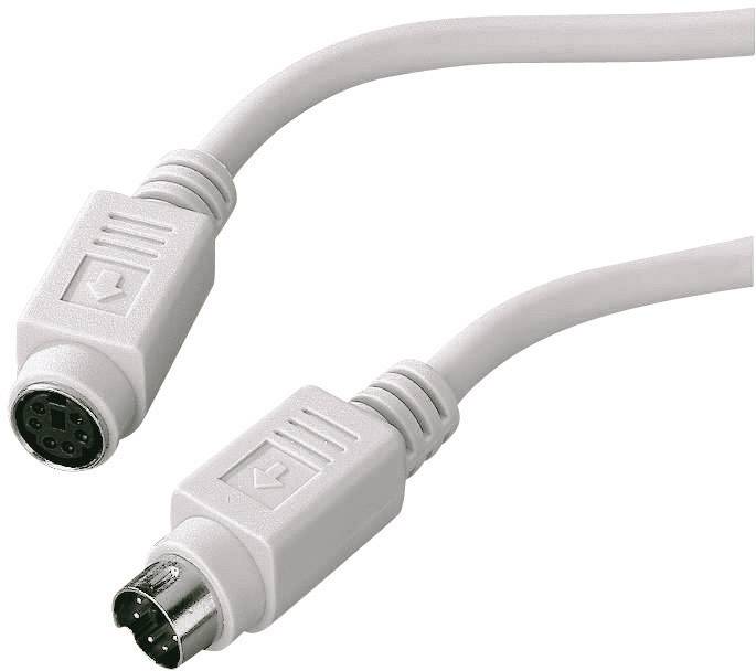 Digitus PS/2 Tastatur/Maus Verlängerungskabel [1x PS/2-Stecker - 1x PS/2-Buchse] 2.00 m 2.00 m Grau