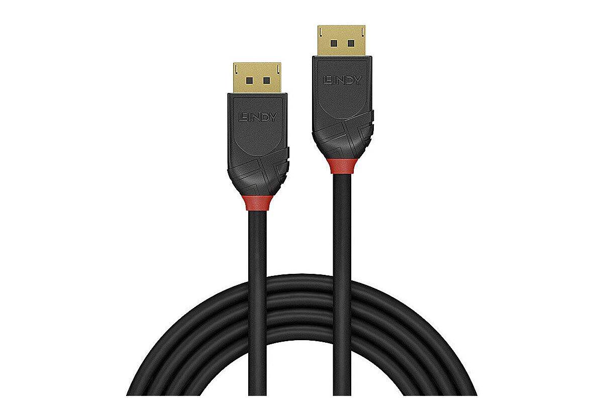 LINDY 36517, 2m DisplayPort 2.1 54G-Kabel, Black Line