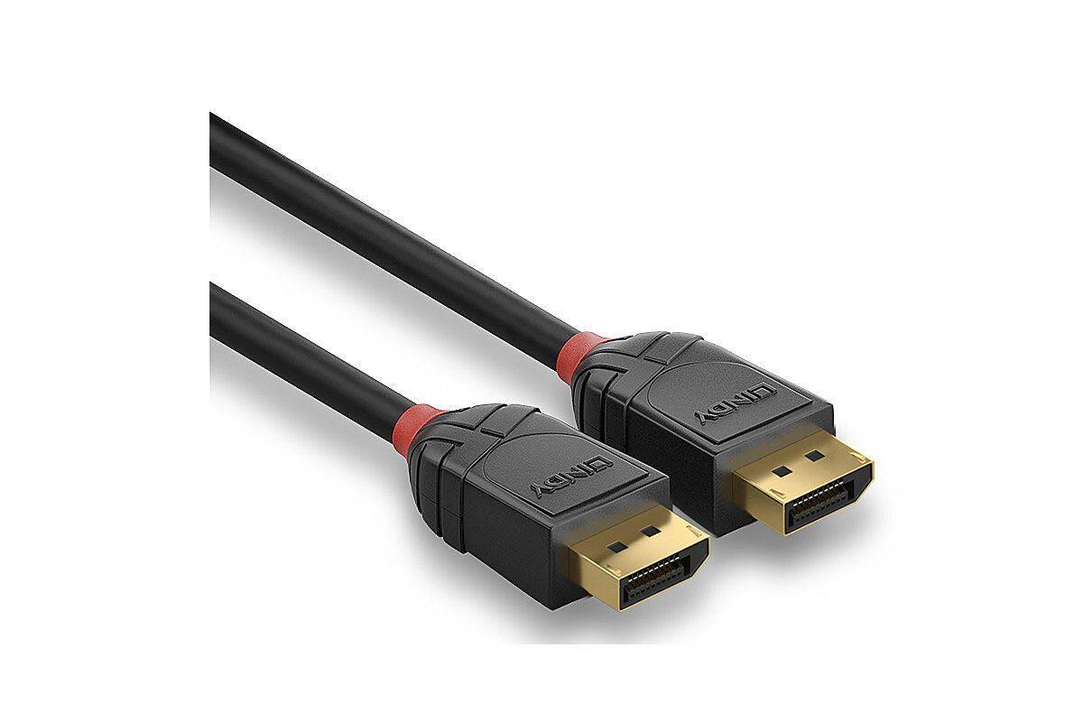 LINDY 36517, 2m DisplayPort 2.1 54G-Kabel, Black Line