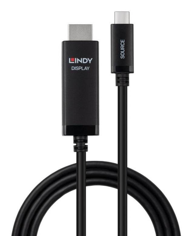 LINDY USB Typ C an HDMI 8K60 Adapterkabel 3m schwarz