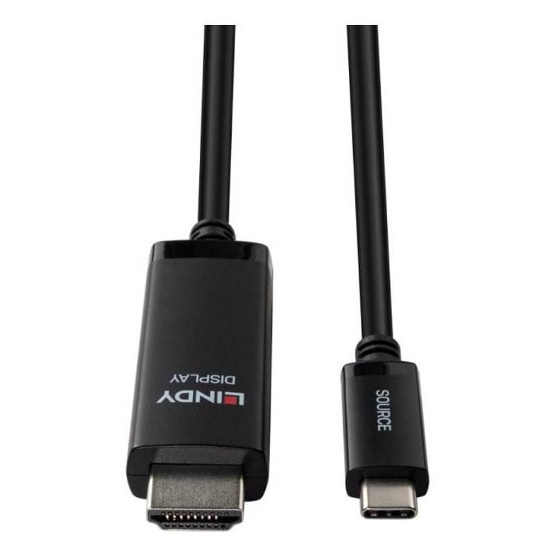 Lindy 43436, 5 m, USB Typ-C, HDMI, Stecker, Stecker, Gerade