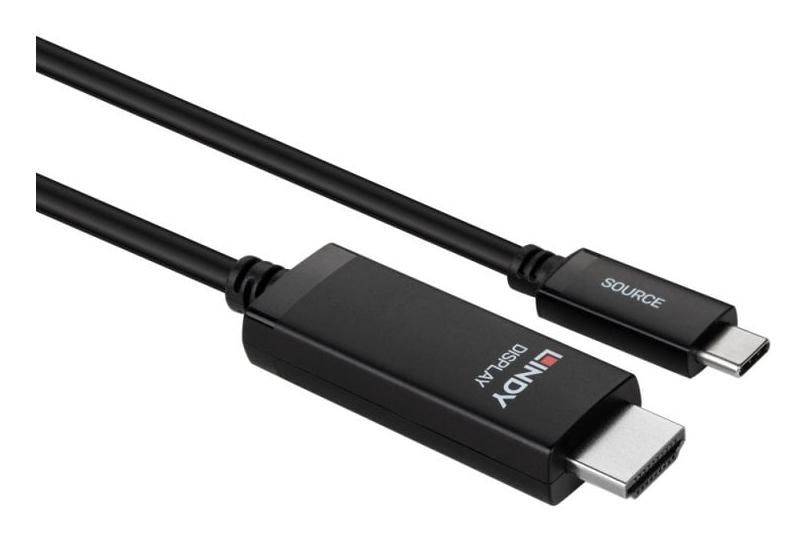 LINDY USB Typ C an HDMI 8K60 Adapterkabel 3m schwarz