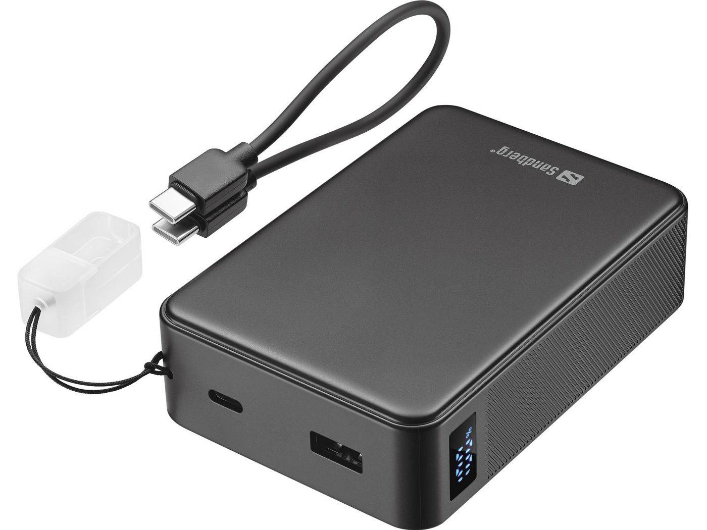 Sandberg Nano - Powerbank - 20000 mAh - 74 Wh - 20 Watt - 3 A - PD - 2 Ausgabeanschlussstellen (USB-C, USB)