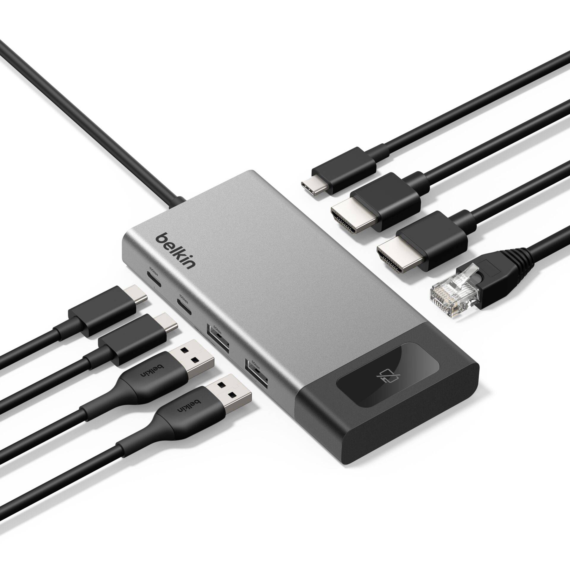 Belkin Connect 8-in-1 UCB-C Hub für zwei Bildschirme INC027hqSGY