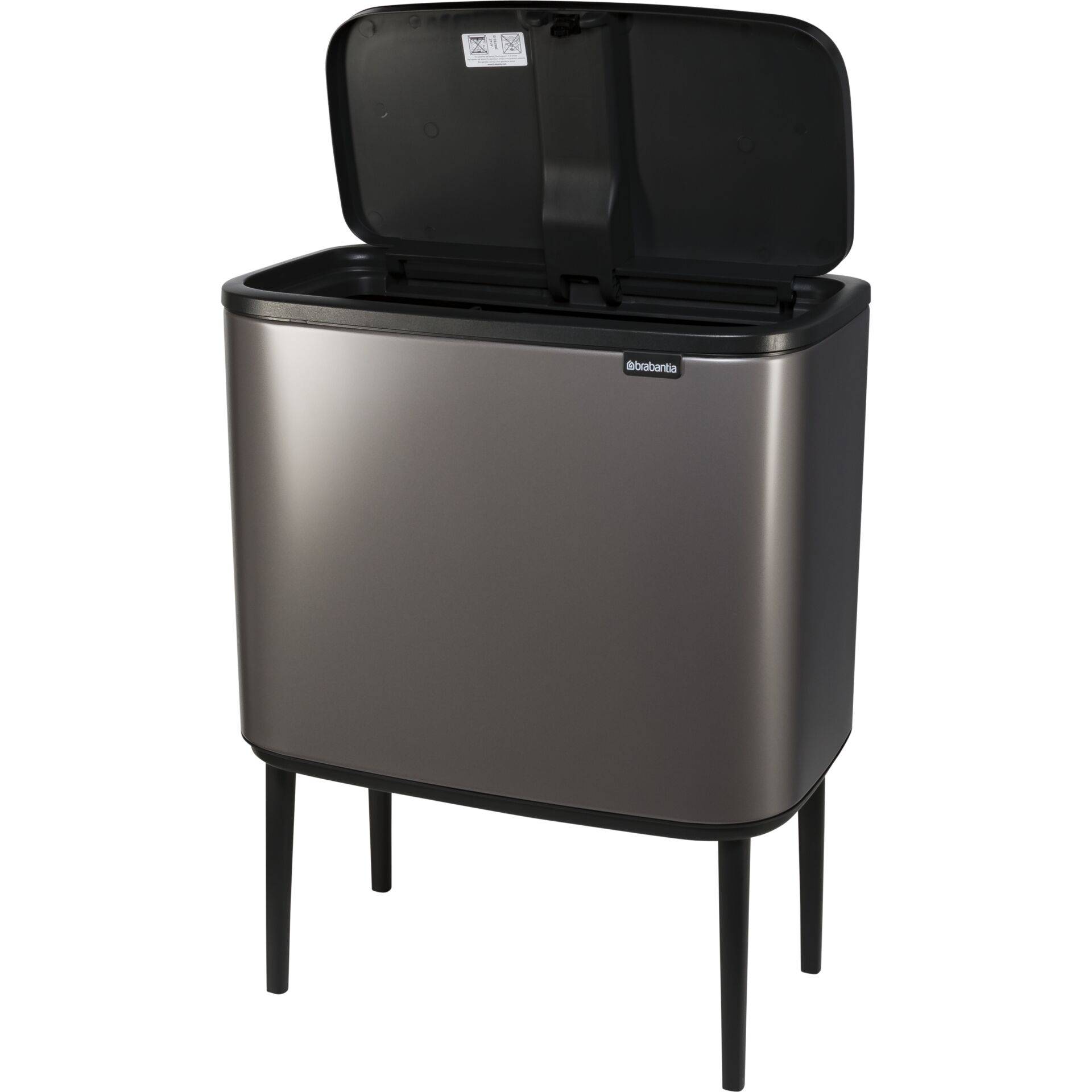 Brabantia 316043, 33 l, Rechteckig, Platin, Kunststoff, Manuell, Belgien
