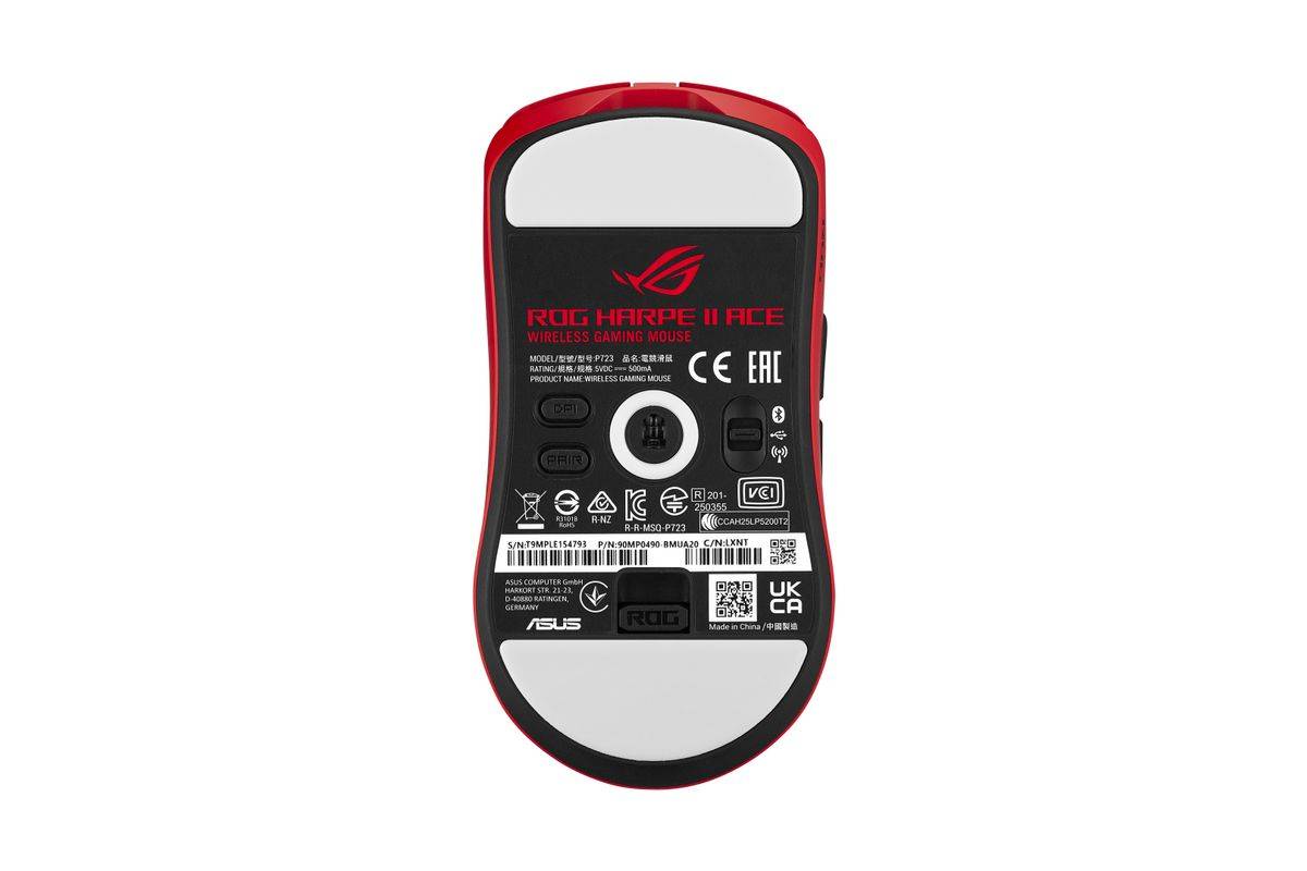 ASUS ROG Harpe II Ace RED kabellose Gaming Maus mit 42.000 dpi und
