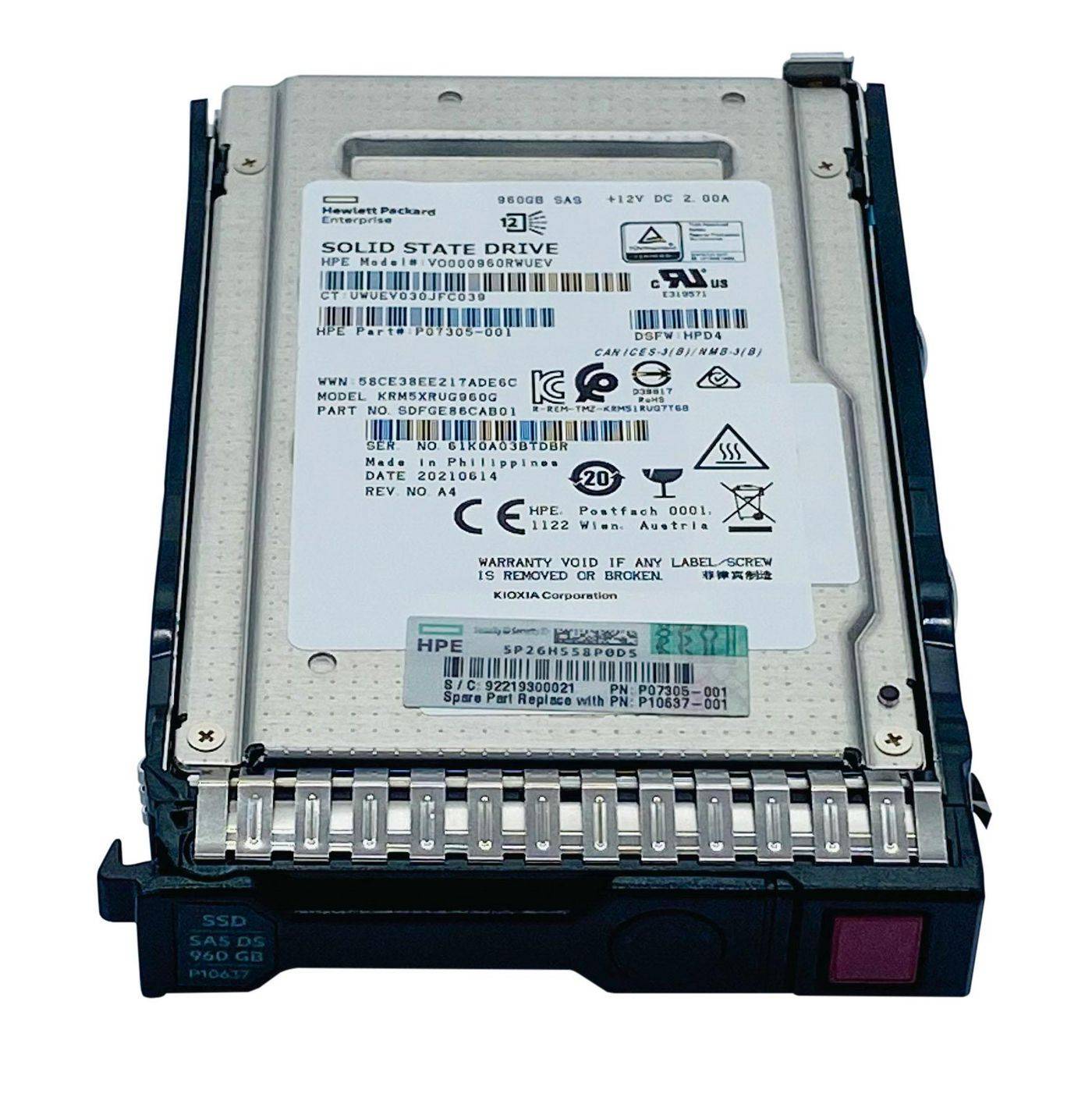 960GB SAS Solid State Drive - P10637-001