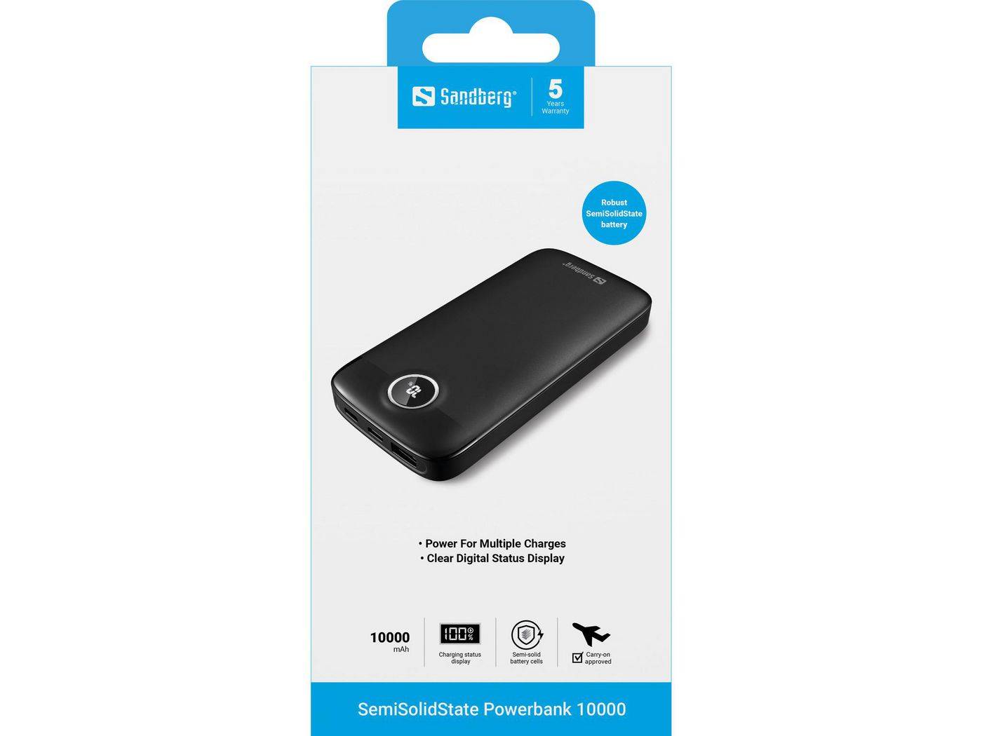 Powerbank - 1000 mAh - 20 watt - 3 A - Fast Charge (USB-C)