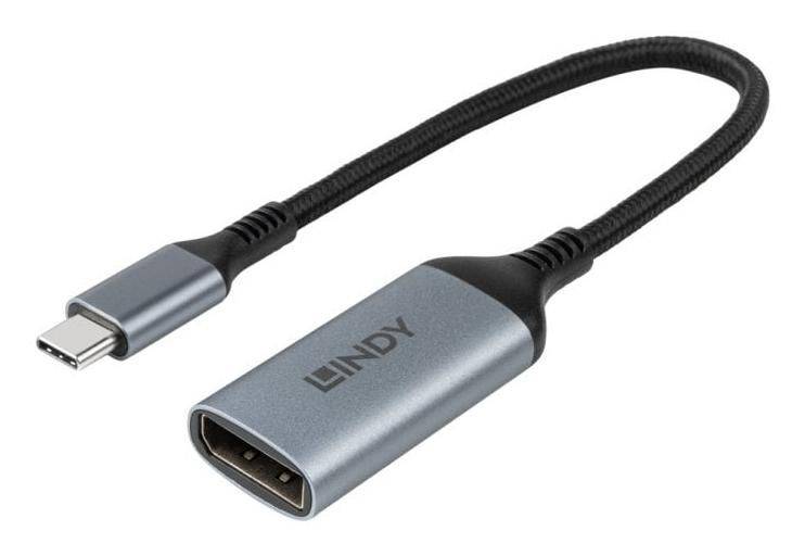 Lindy 43426, 0,15 m, USB Typ-C, DisplayPort, Stecker, Buchse, Gerade