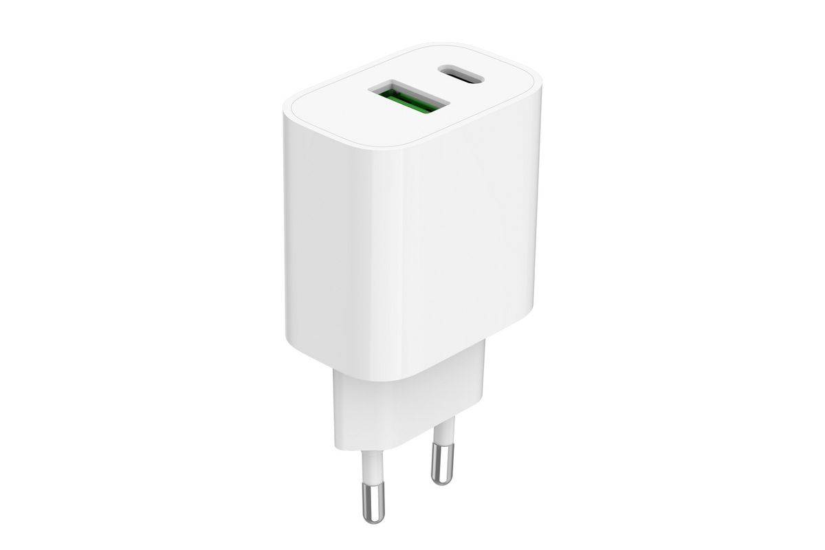 Gembird Netzteil - 20 Watt - 3.4 A - PD, QC 3.0 - 2 Ausgabeanschlussstellen (USB, USB-C)