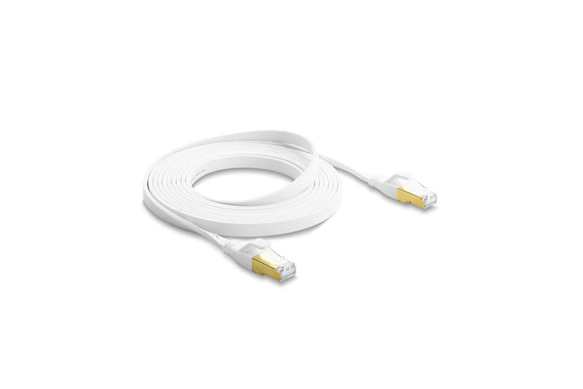 DELOCK RJ45 Flachband Patchkabel Cat.8.1 U/FTP 40Gbps, 3m Kabel