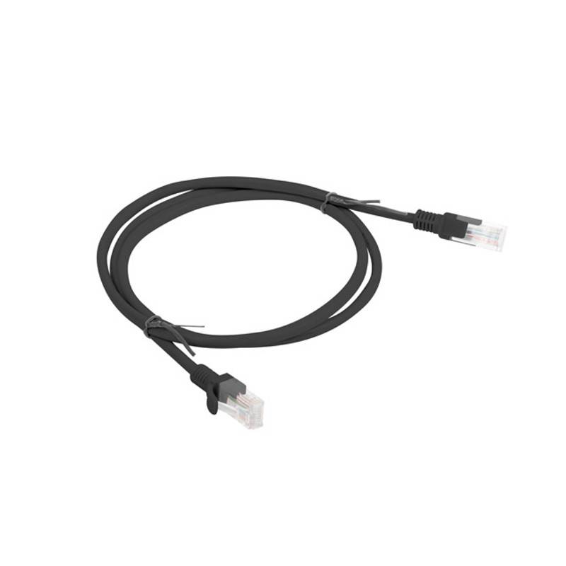 LANBERG Patchkabel CAT.5E UTP 1,0m Fluke Zertifikat schwarz Kabel RJ45 Cat.5e