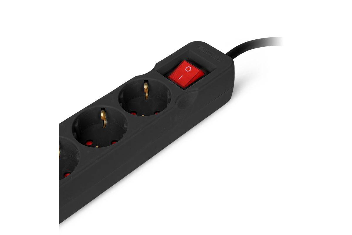 Entac Steckdosenleiste 3fach 2x USB-A, 1,5m schwarz Multimedia-Technik Steckdosenleisten