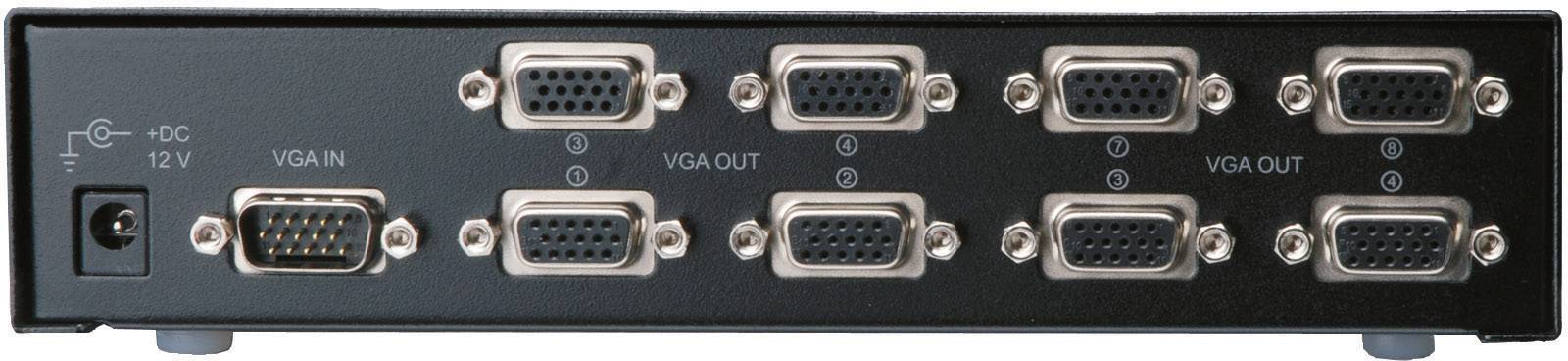 Digitus DC-43100 8 Port VGA-Splitter 1920 x 1440 Pixel Schwarz