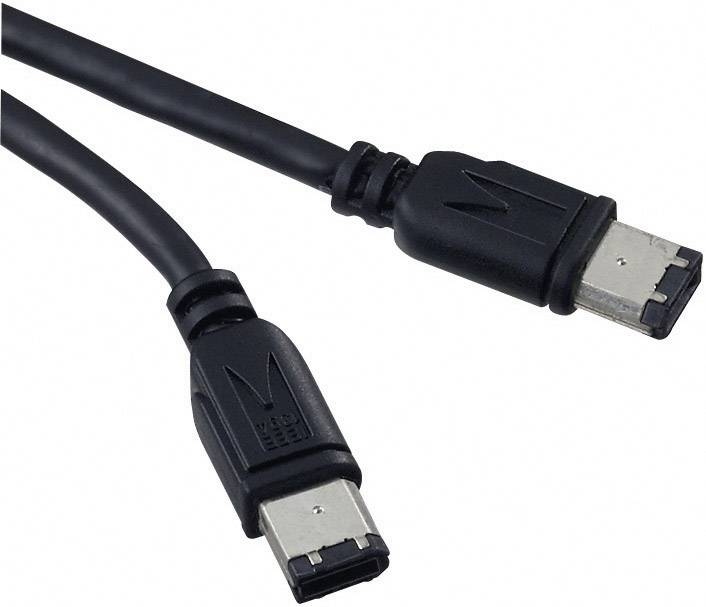 Digitus FireWire Anschlusskabel [1x Firewire (400) Stecker 6pol. - 1x Firewire (400) Stecker 6pol.] 3.00m Schwarz
