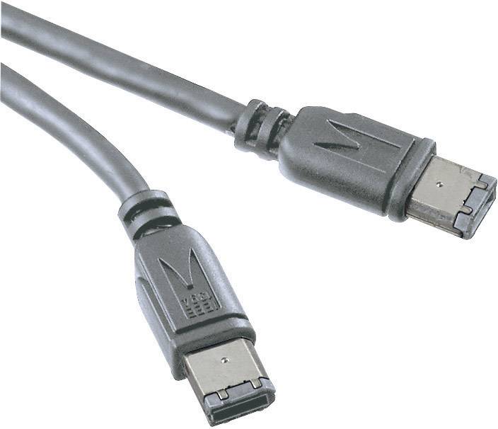 Digitus FireWire Anschlusskabel [1x Firewire (400) Stecker 6pol. - 1x Firewire (400) Stecker 6pol.] 1.80m Schwarz
