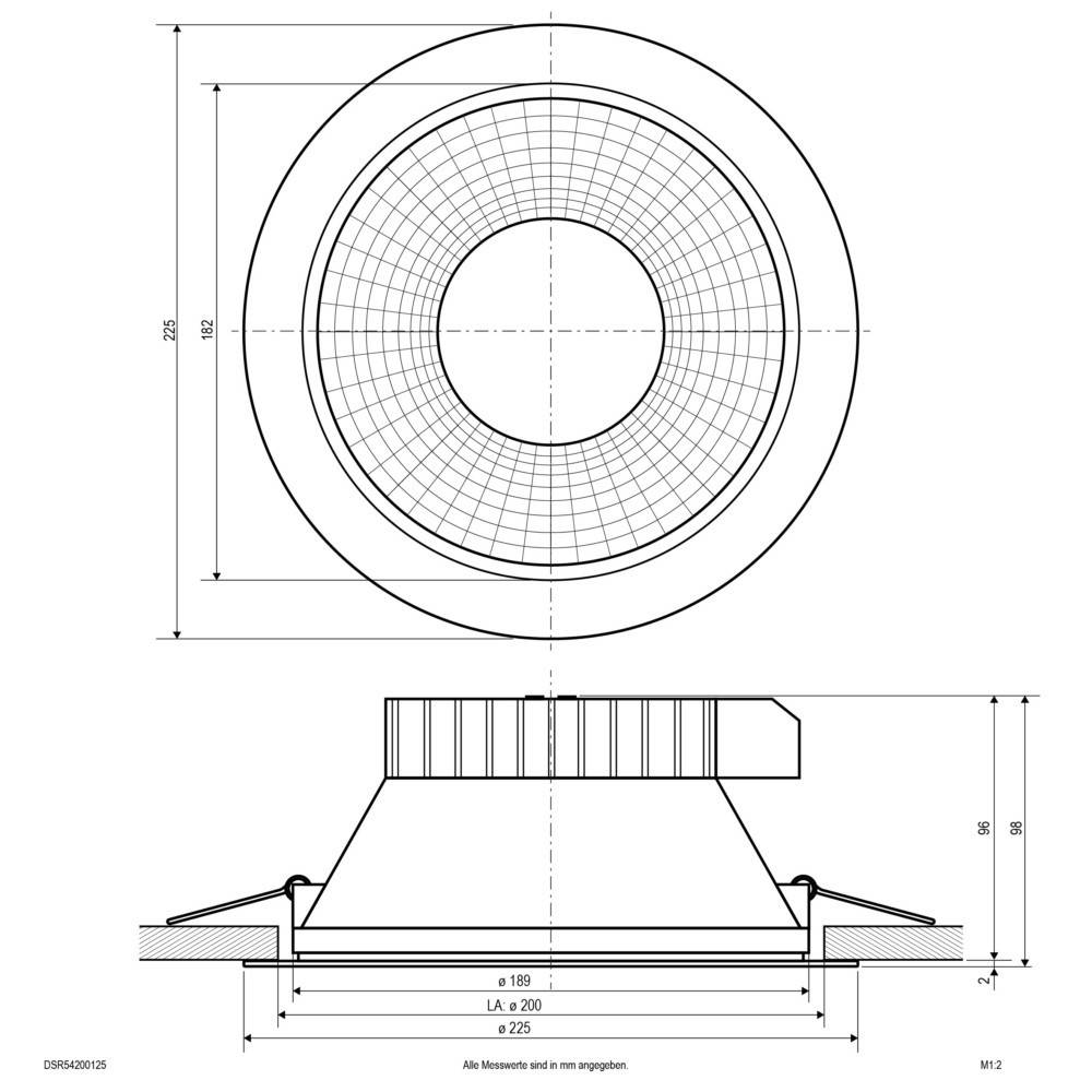 LED-Einbaudownlight IP54, 14,5/20W CCT, weiß