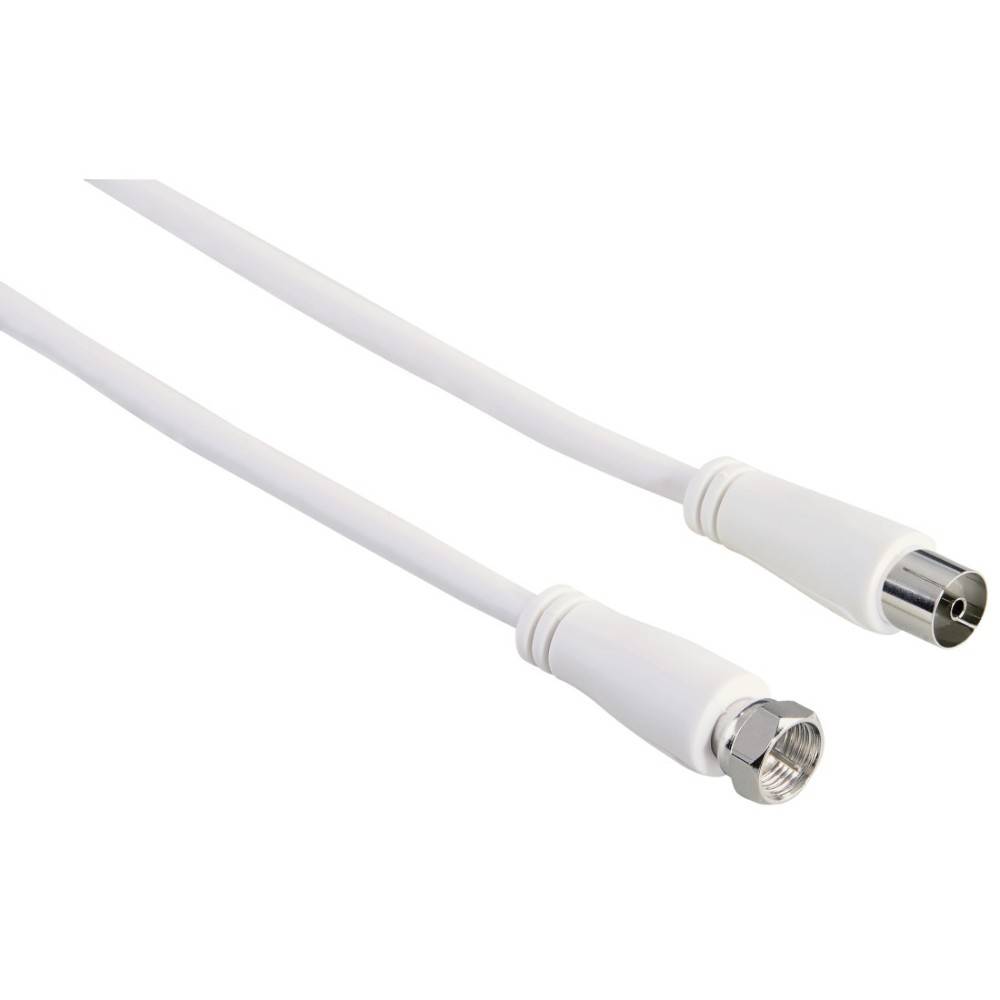 Hama SAT-Anschlusskabel 1,5m, 90dB, F-Stecker/Koax, Weiß, 75