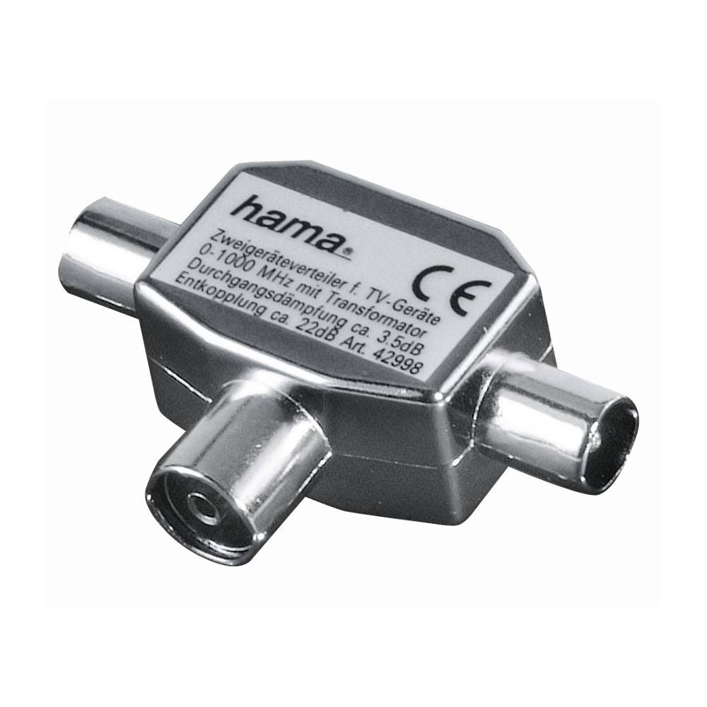 Hama Verteiler Antennen-Verteiler Koax-Kupplung 2 Koax-Stecker