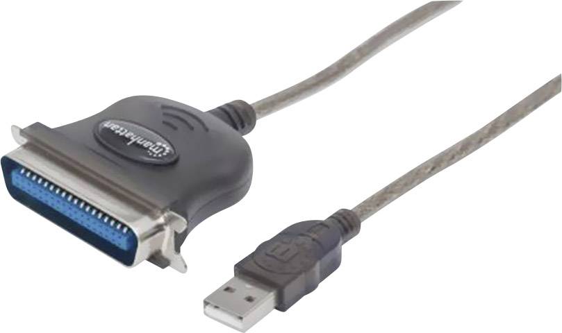 Manhattan USB 1.1 Anschlusskabel [1x USB 1.1 Stecker A - 1x Centronics-Stecker]
