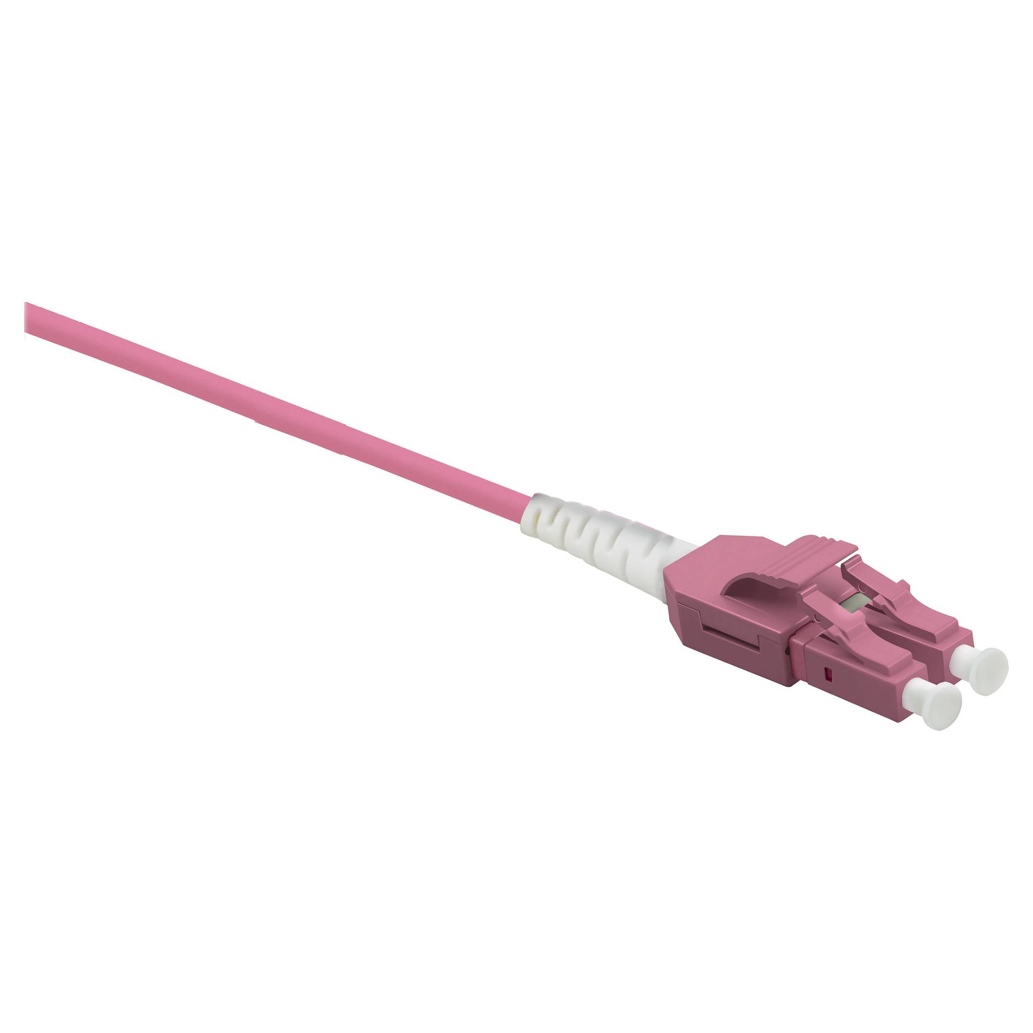 Helos LWL OM4 Patchkabel Uniboot LSZH LC/LC erikaviolett - 1 m - Duplex