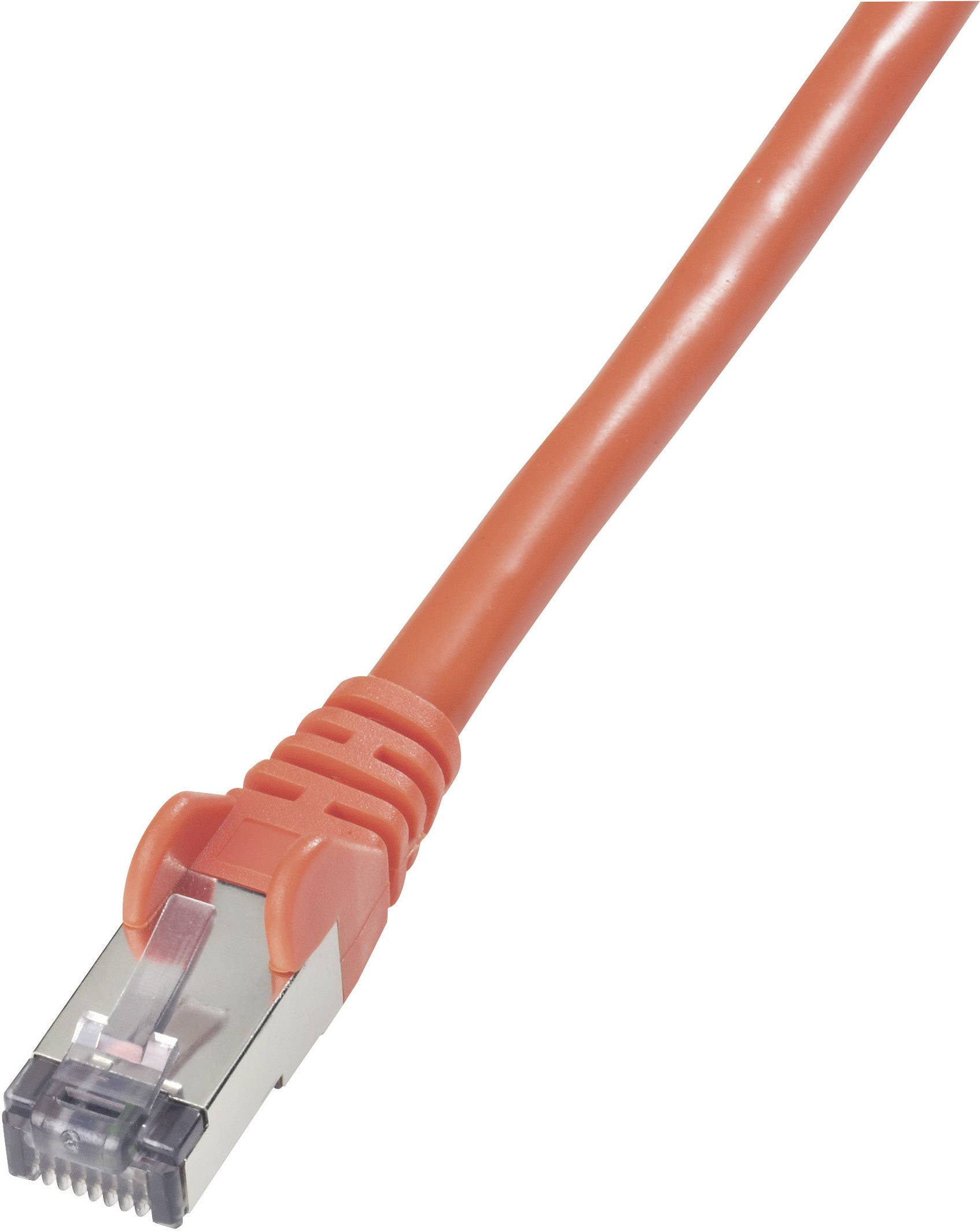 Goobay 68281 RJ45 Patchkabel CAT 6 S/FTP 5.00 m Rot Flammwidrig, mit Rastnasenschutz 1 St.