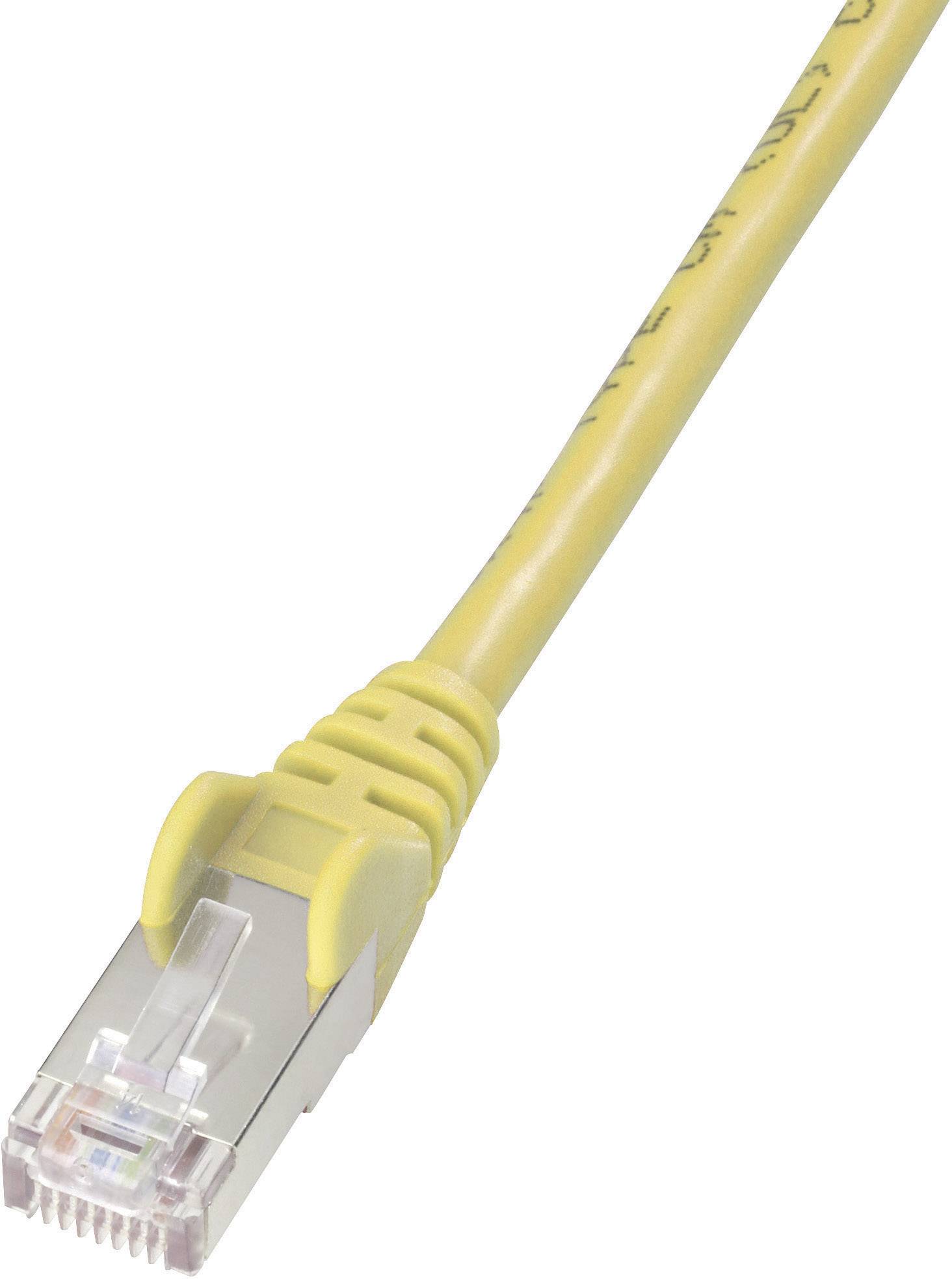 RJ45 Netzwerkkabel, Patchkabel CAT 5e F/UTP 0.50 m Gelb UL-zertifiziert