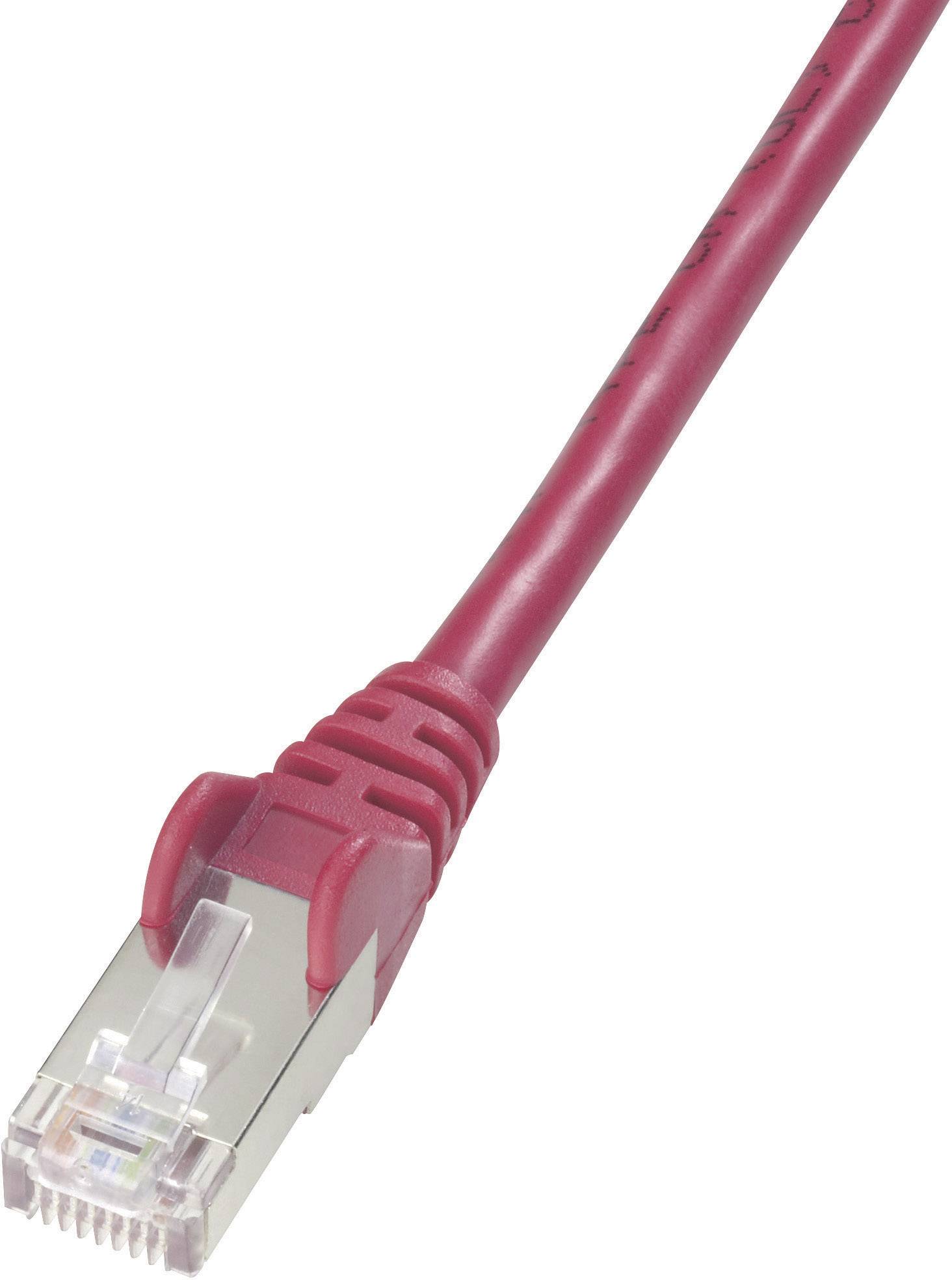 RJ45 Netzwerk Anschlusskabel CAT 5e F/UTP 20.00m Rot mit Rastnasenschutz