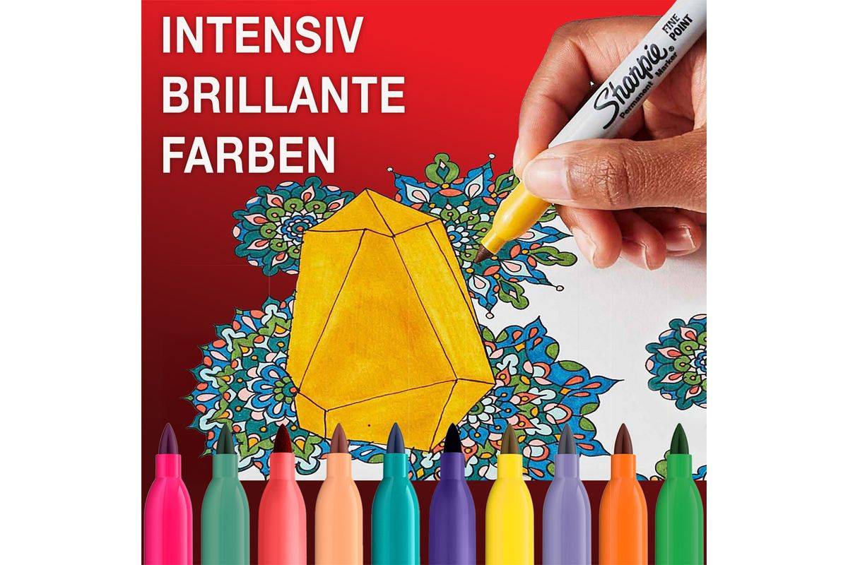 Sharpie Marker Fein Rundspitze Hellblau 12 Stück