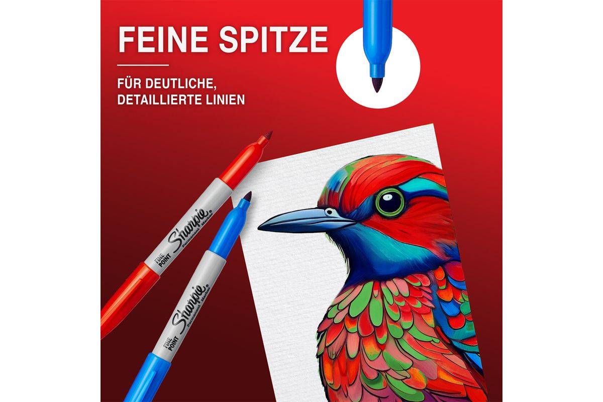 Sharpie Marker Fein Rundspitze Hellblau 12 Stück