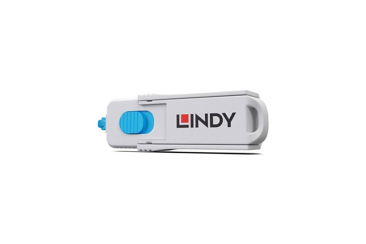 LINDY HDMI Port Schloss blau 4 Stück + 1 Schlüssel Multimedia-Technik Notebookschlösser