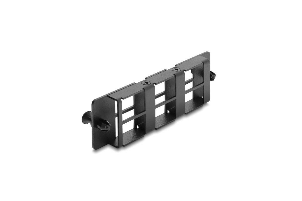 DELOCK Adapter Panel für Keystone Module 6 Port schwarz