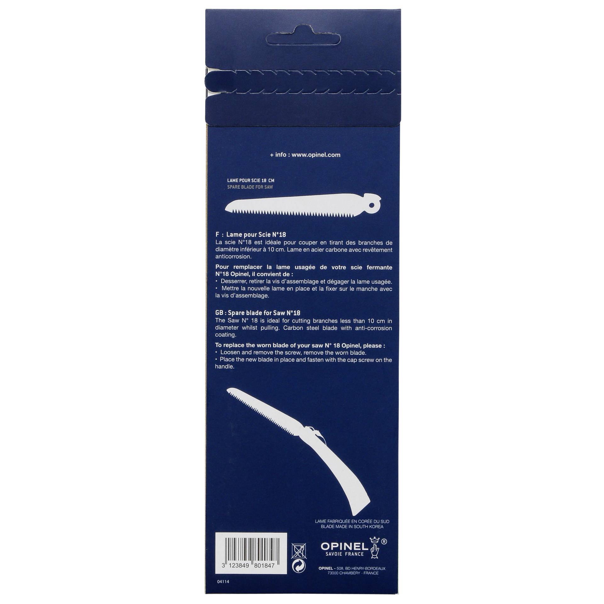 OPINEL 980184 No. 18 Sägeblatt für kleine Handsäge Accessoires für Küche, Bad u.